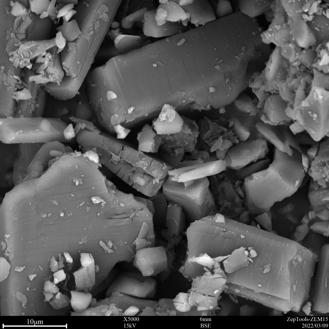 圖8 阿莫西林（臺式掃描電鏡5000倍照）